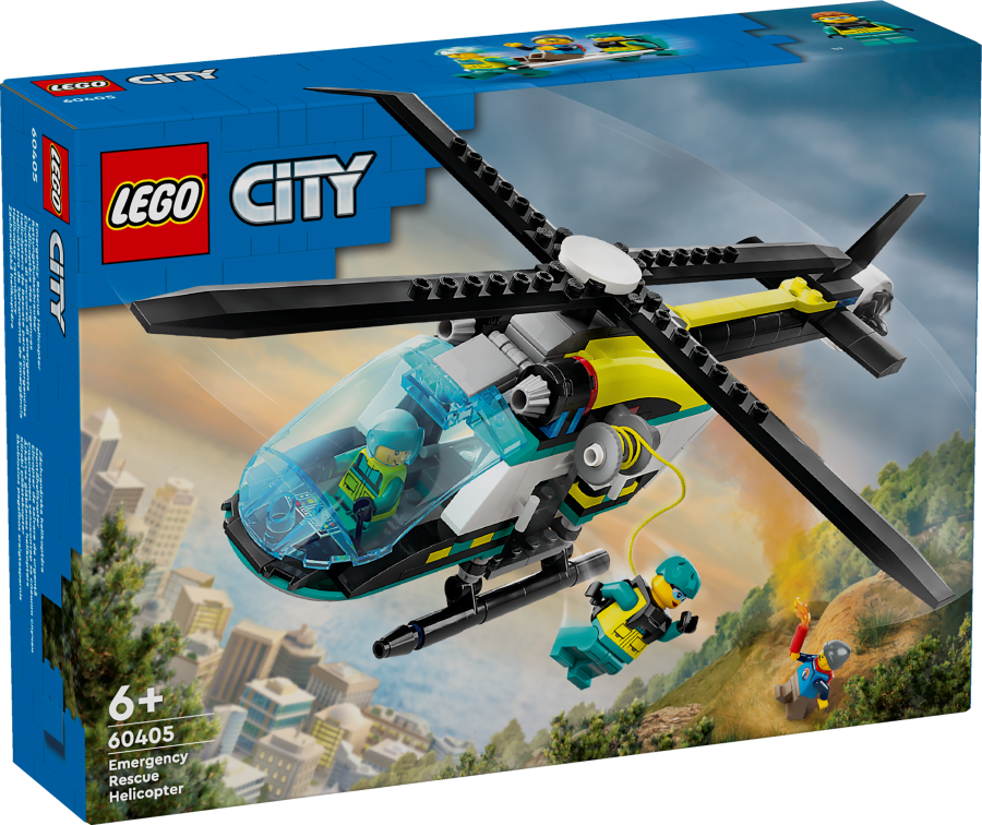 60405 LEGO® City Ārkārtas glābšanas helikopters, 6+ gadi, 2024 gada modelis