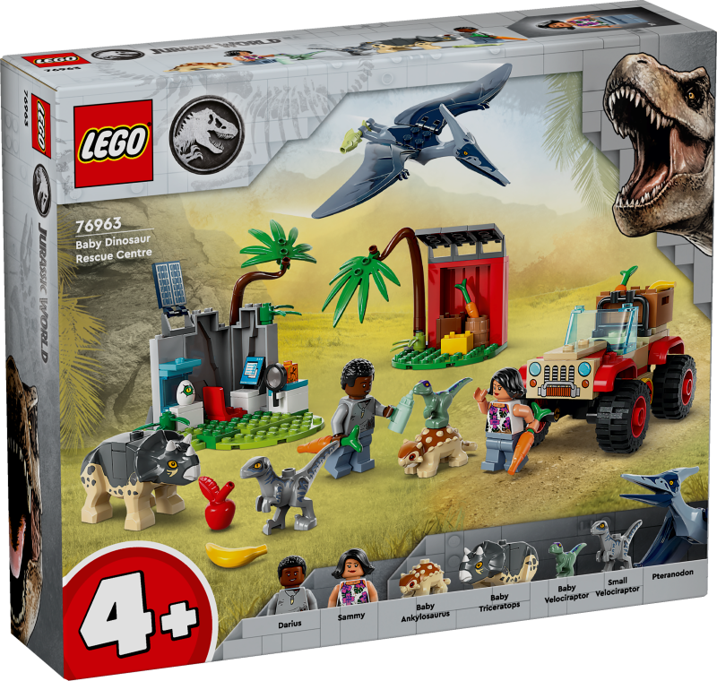 76963 LEGO® Jurassic World Dinozauru mazuļu glābšanas centrs, + 4, модель 2024 года