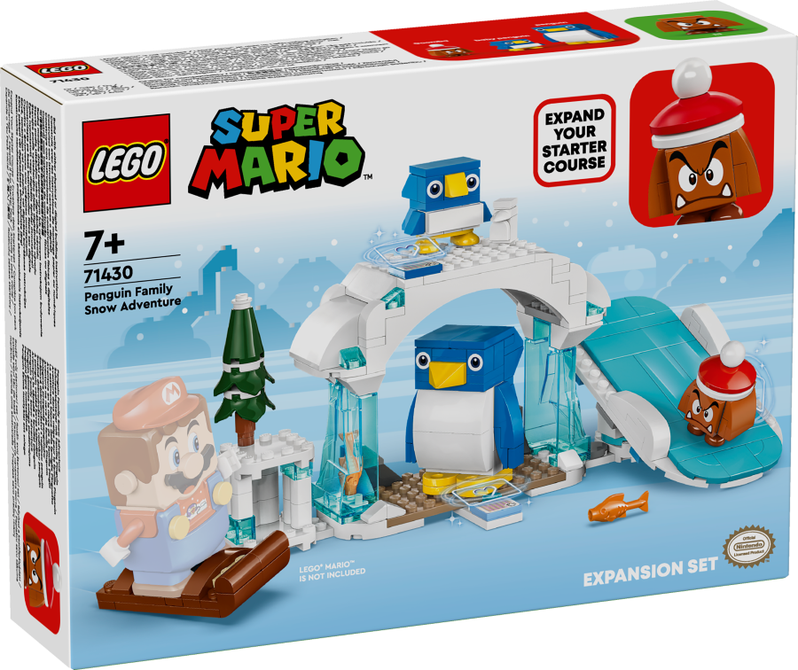 71430 LEGO® Super Mario Penguin ģimenes sniega piedzīvojuma paplašinājuma maršruts , 7+ gadi, 2024 gada modelis