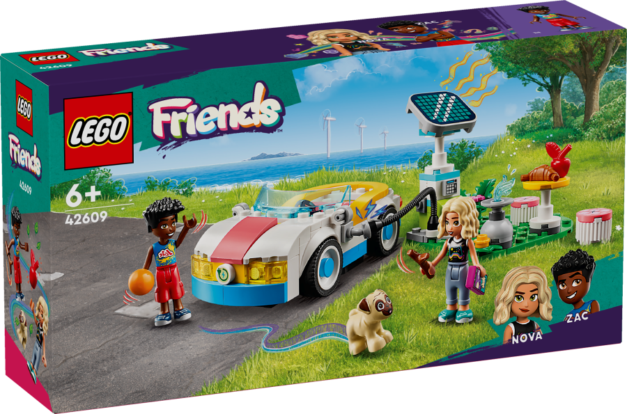 42609 LEGO® Friends Elektroauto un lādētājs, 6+ gadi, 2024 gada modelis