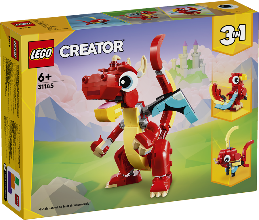 31145 LEGO® Creator Sarkanais pūķis, 6+ gadi, 2024 gada modelis