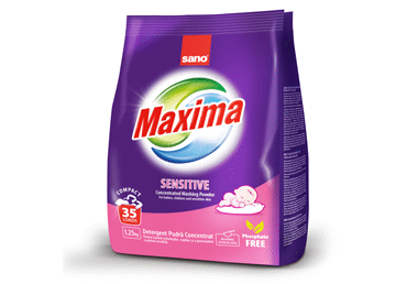 Sano Sensitive efektīvs veļas mazgāšanas pulveris, 1,25 kg, 35 mazg. reizes