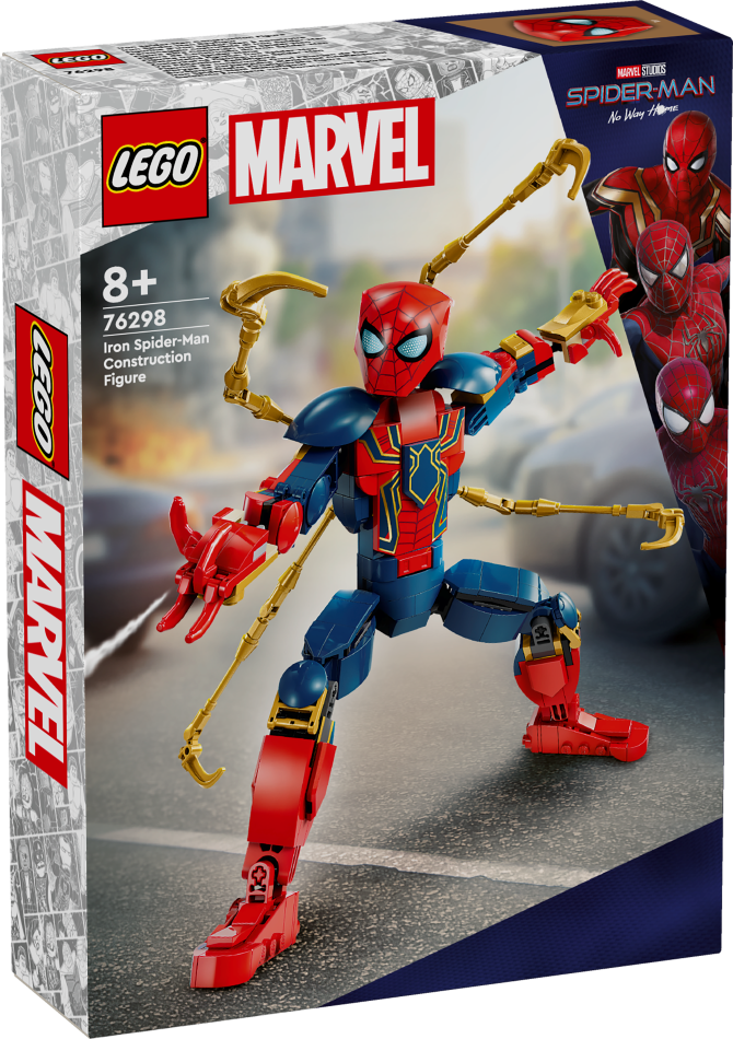 76298 LEGO® Marvel Super Heroes Būvējama Dzelzs Zirnekļcilvēka figūra, 8+ gadi, 2024. gada modelis