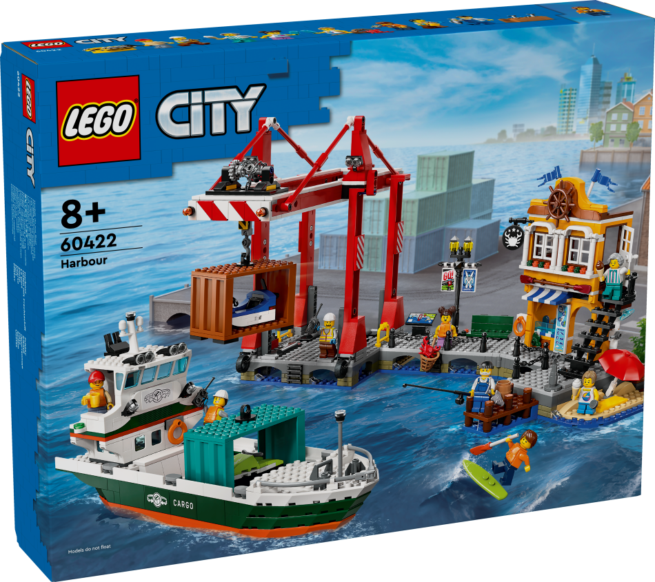 60422 LEGO® City Osta ar kravas kuģi , 8+ лет, модель 2024 года
