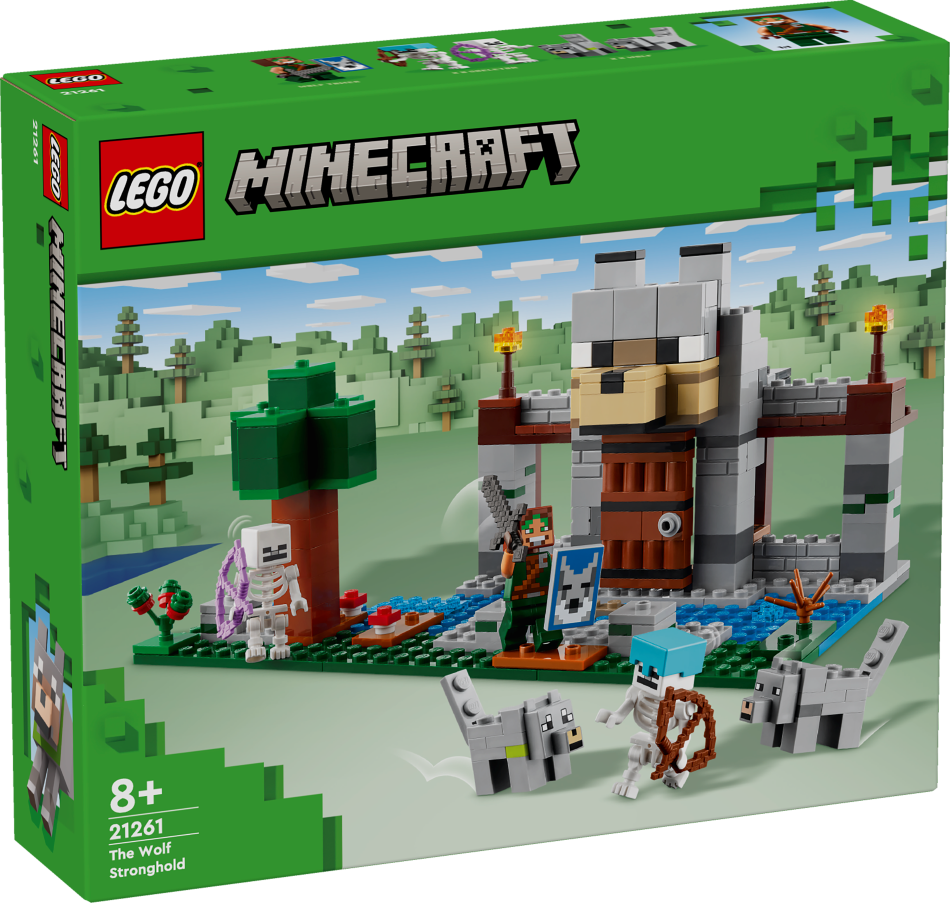 21261 LEGO® Minecraft Vilku cietoksnis, 8+ gadi, 2024. gada modelis