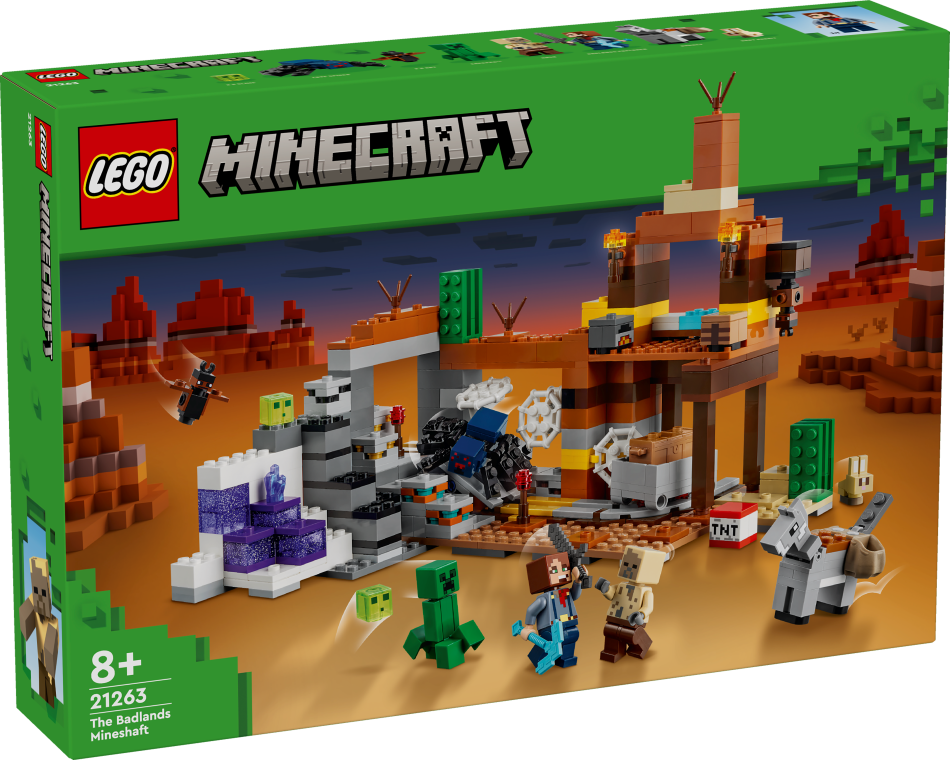 21263 LEGO® Minecraft Badlands raktuves, 8+ gadi, 2024. gada modelis