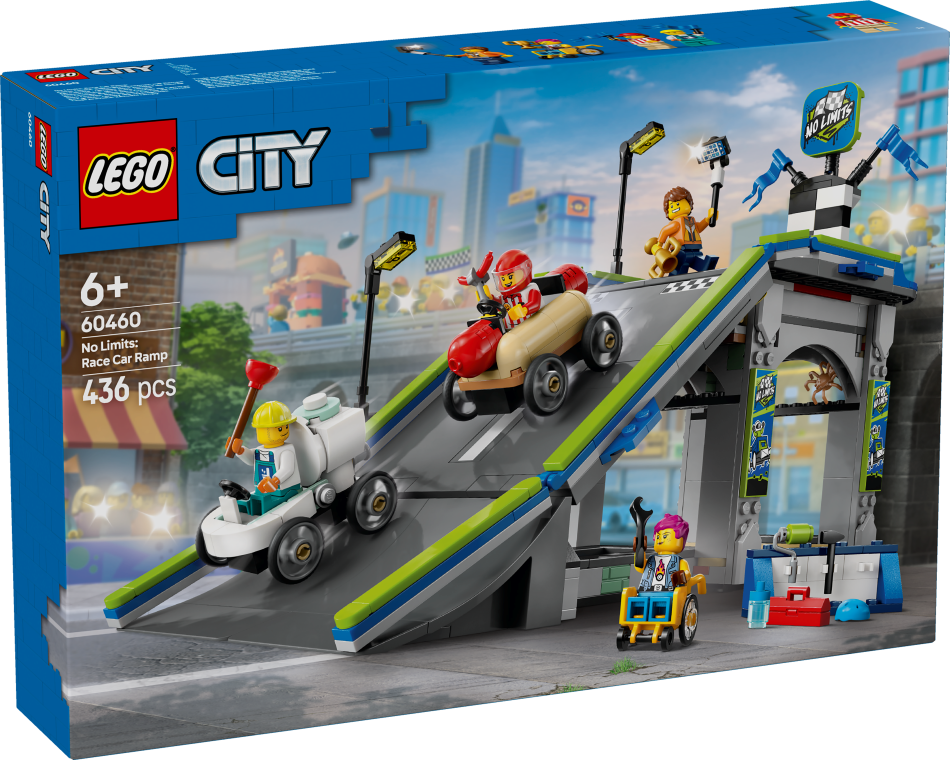 60460 LEGO® CityБез ограничений: рампа для гоночной машины , 6+ , модель 2025 года