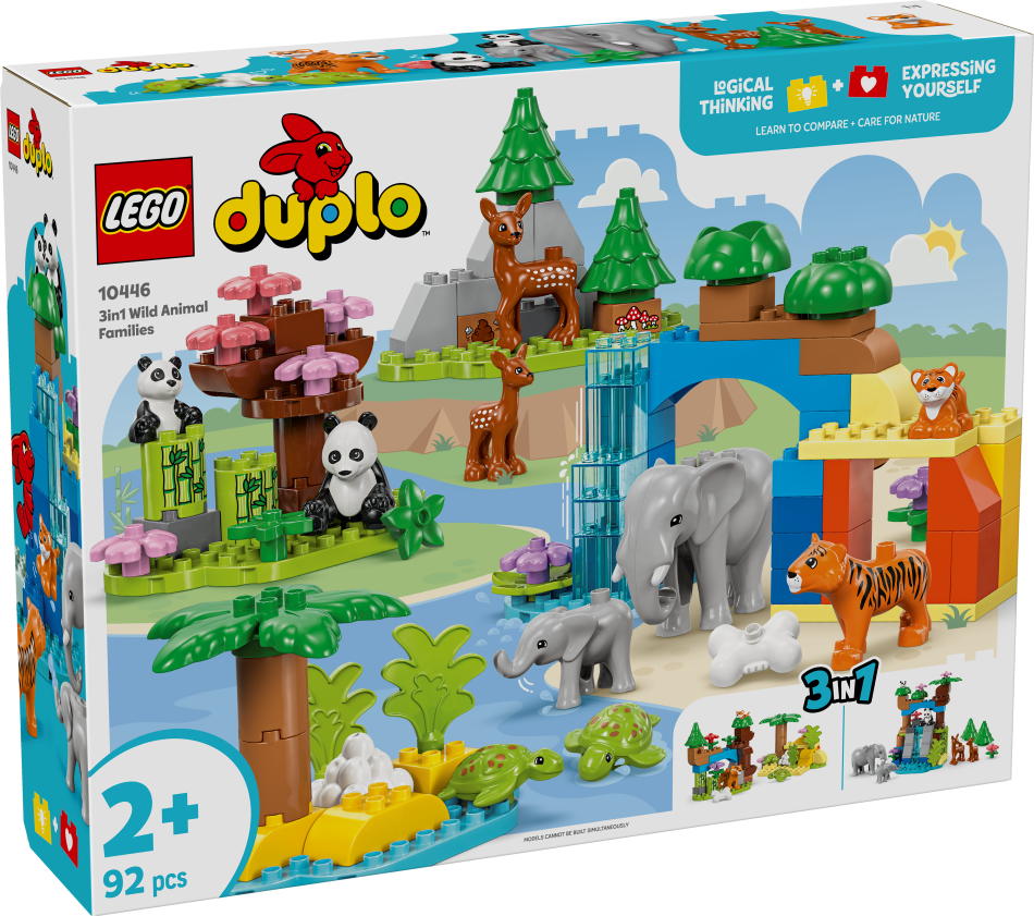 10446 LEGO® DUPLO “Trīs vienā” Savvaļas dzīvnieku ģimenes, 2+ , модель 2025 года