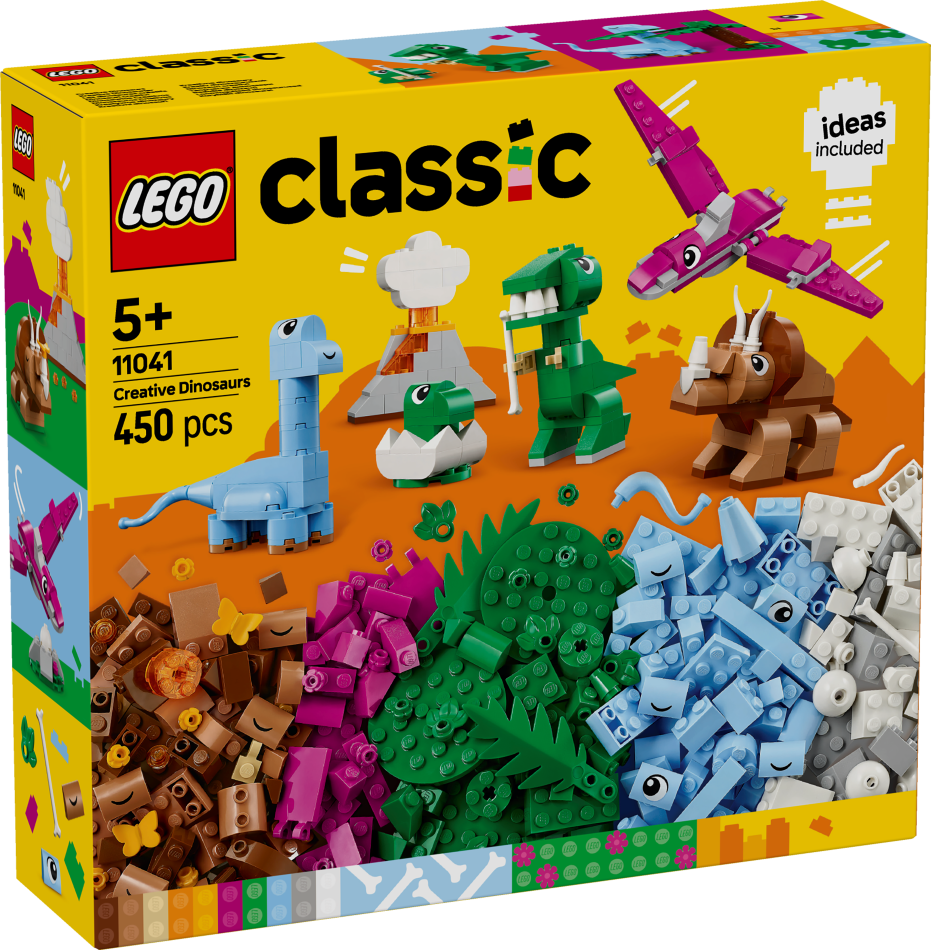 11041 LEGO® Classic Radošie dinozauri , 5+ gadi, 2025 gada modelis