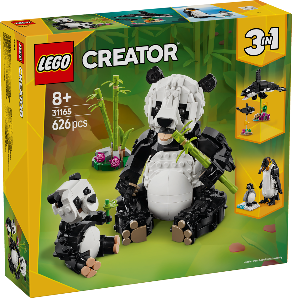 31165 LEGO® Creator Savvaļas dzīvnieki: Pandu ģimene, 8+ , модель 2025 года