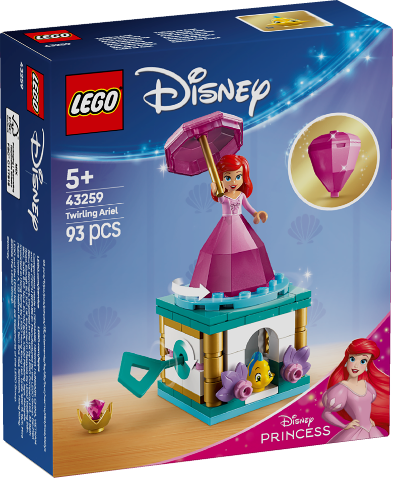 43259 LEGO® Disney Princess Virpuļojošā Ariela,5 + , модель 2025 года