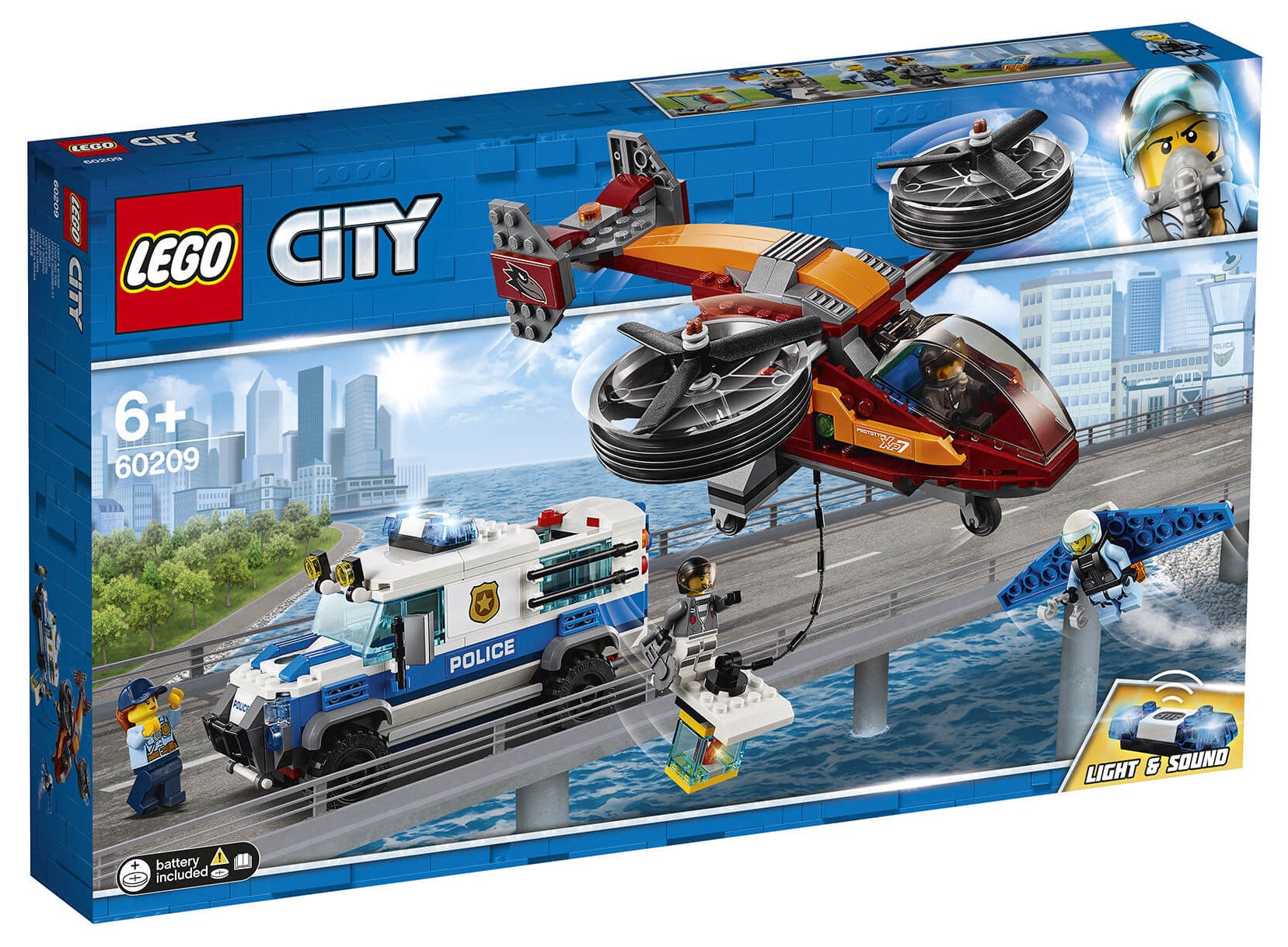 60209 LEGO® City Sky Police Diamond Heist 6+ летi, 2019