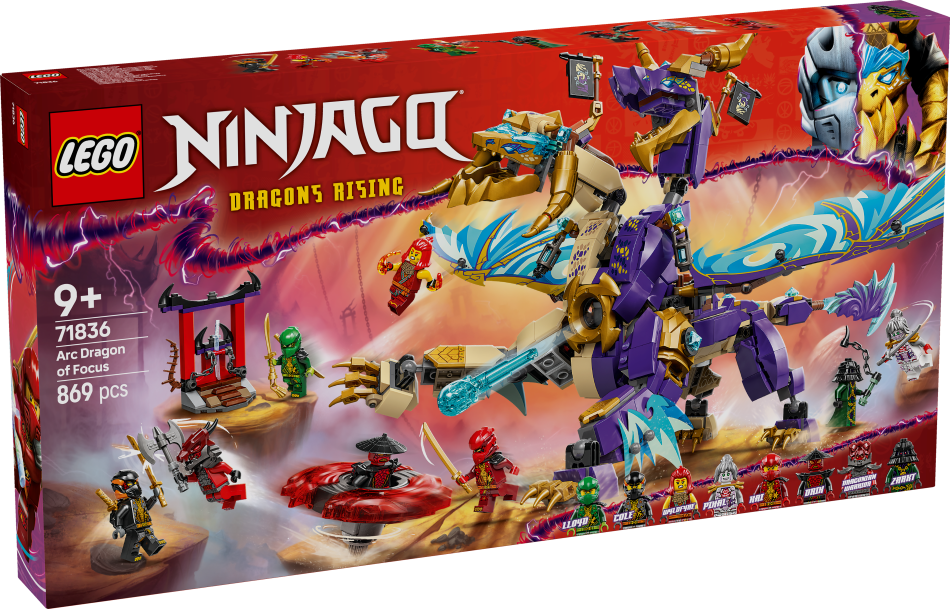 71836 LEGO® Ninjago Fokusa pūķis Arks, 9+ gadi, 2025. gada modelis