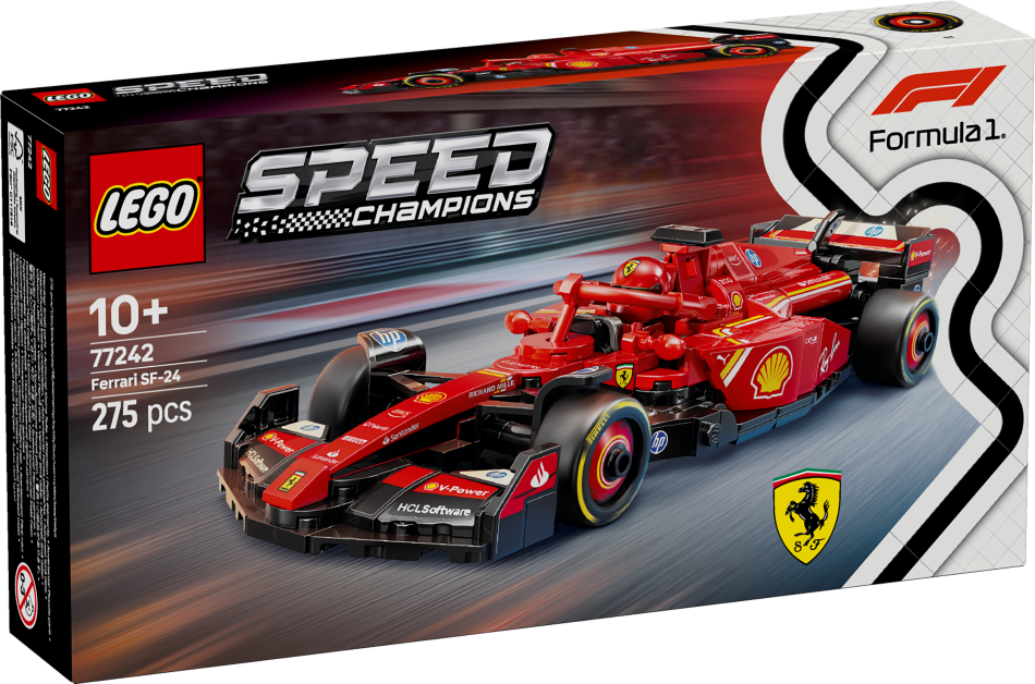 77242 LEGO® Speed Champions Ferrari SF-24 F1® sacīkšu auto, 10+ gadi, 2025. gada modelis