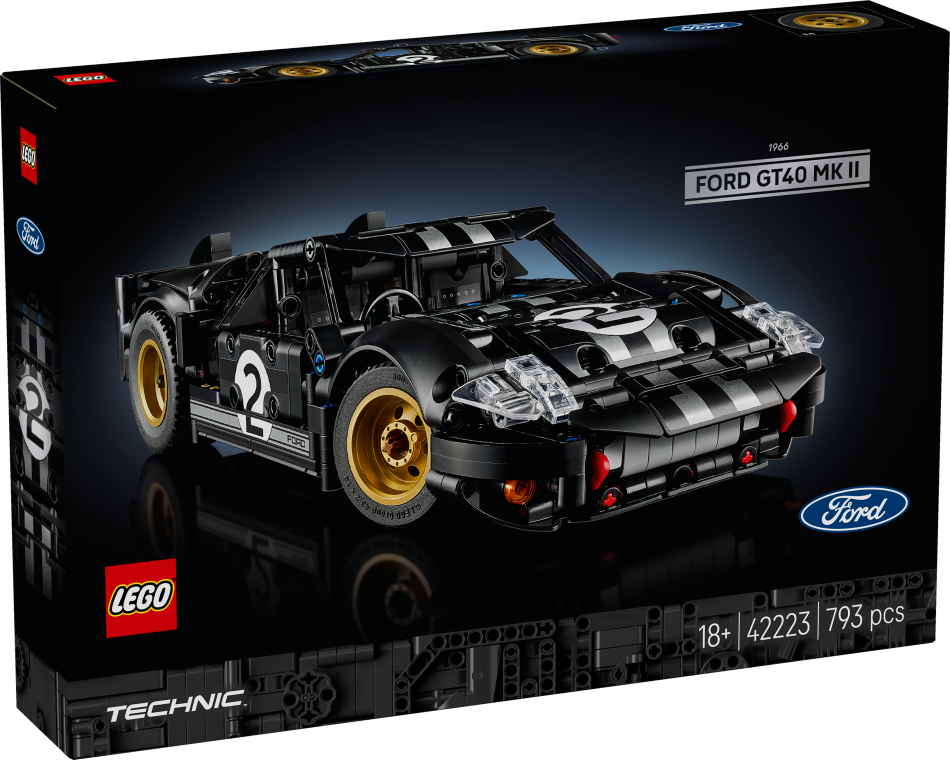 42223 LEGO® Technic 1966 Ford GT40 MKII sacīkšu auto, 18+ gadi, 2026 gada modelis