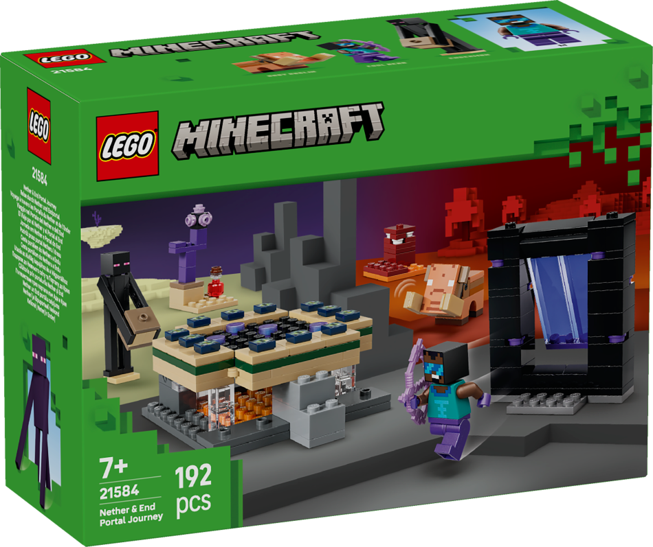 21584 LEGO® Minecraft Nether un End portālu ceļojums , 7+ , модель 2026 года
