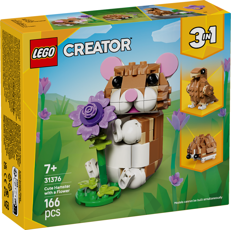 31376 LEGO® Creator Mīlīgs kāmītis ar ziedu , 7+ , модель 2026 года