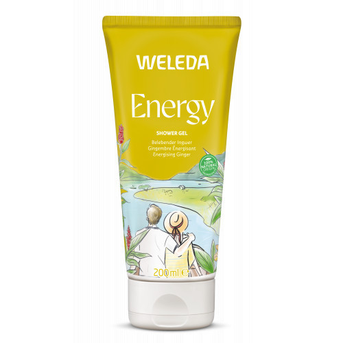 Weleda Energy Aroma Shower Gel освежающий гель для душа. Мягко очищает и тонизирует кожу. Гель смягчает кожу и сохраняет естественный баланс влаги, 200ml