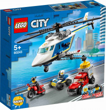 # 60243 LEGO® City Policijas pakaļdzīšanās ar helikopteru, 5+ gadi