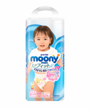 MOONY biksītes meitenēm XL, 12-22 kg, 38 gab.
