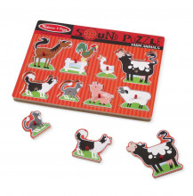 Melissa & Doug Деревянный музыкальный пазл - Ферма, 2+ лет, 10726