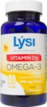 Lysi Omega-3 zivju eļļa ar D vitamīnu (Islande) uztura bagātinātājs, 120 kapsulas
