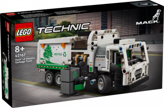 42167 LEGO® Technic Mack® LR Electric atkritumu izvešanas auto, 8+ gadi, 2024 gada modelis