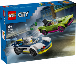60415 LEGO® City Policijas auto un jaudīgā auto pakaļdzīšanās, 6+ лет, модель 2024 года