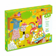 Djeco Kolāža - Mīksto uzllīmju jautrība, 3-6 g., DJ09869