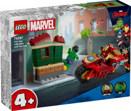 76287 LEGO® Marvel Super Heroes Dzelzs vīrs ar motociklu un Halks, 4+ , модель 2024 года