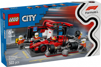 60443 LEGO® City Formula 1 Пит-стоп с автомобилем Ferrari, 6+ , модель 2025 года