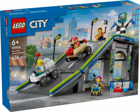 60460 LEGO® City Bez robežām: Sacīkšu auto rampu celiņš, 6+ gadi, 2025 gada modelis