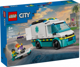 60451 LEGO® City Ātrās palīdzības auto, 5+ gadi, 2025 gada modelis