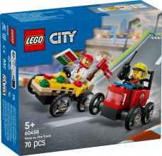 60458 LEGO® City Picu piegādes pret ugunsdzēsēju sacīkšu auto komplekts, 5+ gadi, 2025 gada modelis