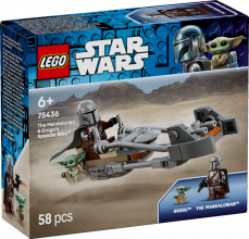 75436 LEGO® Star Wars Mandalorian un Grogu ātrgaitas motocikls , 6+ gadi, 2026 gada modelis