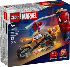 76335 LEGO® Marvel Super Heroes Spider-Man pret Ghost Rider uz motocikla  ,6 + gadi, 2026 gada modelis