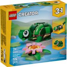 31377 LEGO® Creator Bruņurupucis ar ūdensrozes ziedu , 7+ gadi, 2026 gada modelis