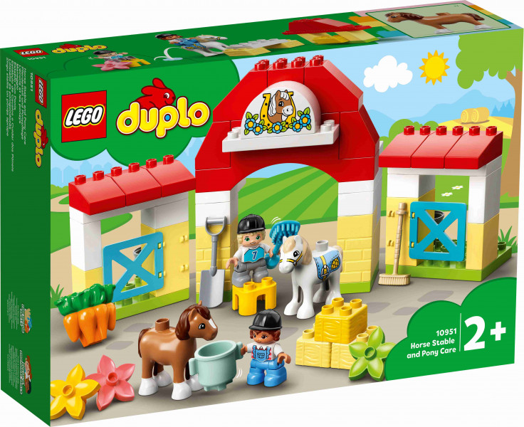 # 10951 LEGO® DUPLO Zirgu stallis un ponija aprūpe, no 2+ gadi, 2021.g.modelis