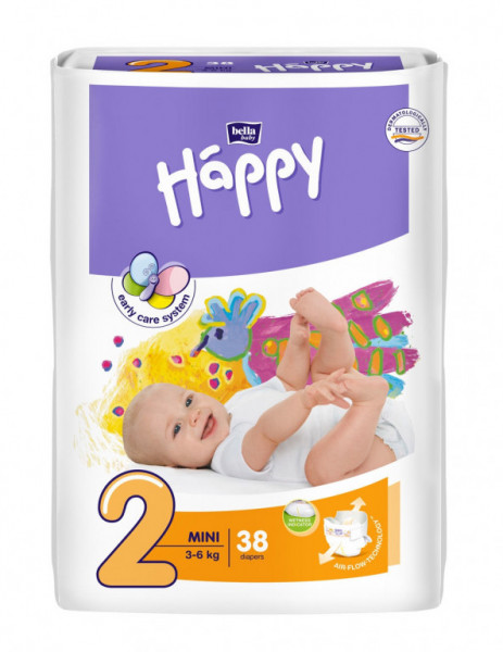 Bella baby Happy Mini 2. izmērs, 3-6kg, 38gb