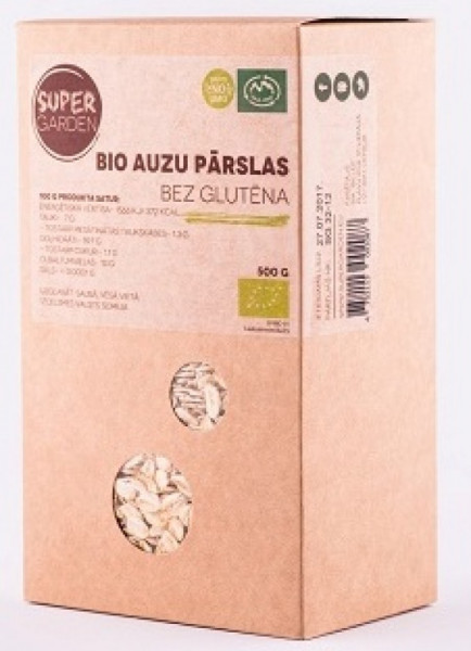 Super Garden Bio Auzu pārslas bez glutēna, 500 g