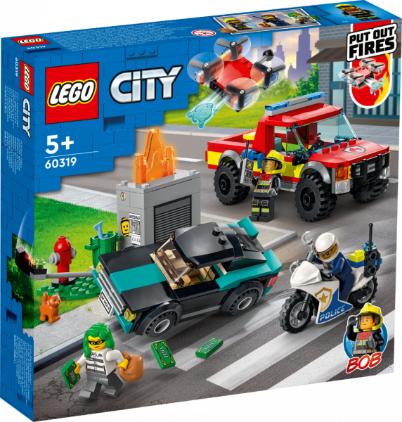 60319 LEGO® City Пожарная бригада и полицейская погоня, 5+ лет, 2022