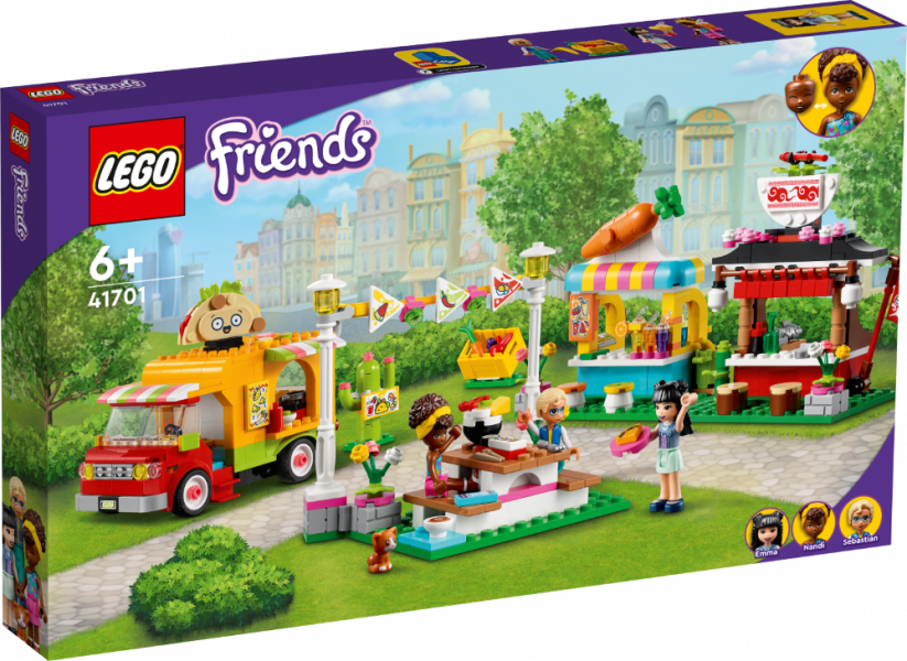 41701 LEGO® Friends Street Food tirdziņš 6+ gadi, 2022 gada modelis