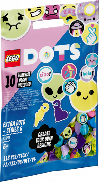 41946 LEGO® Dots DOTS papildinājumi — 6. sērija 6+ gadi, 2022 gada modelis