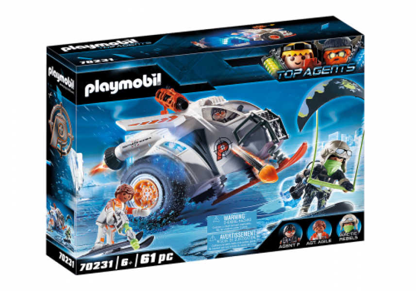 70231 PLAYMOBIL® Top Agents Sniega planieris, no 6 gadu vecuma