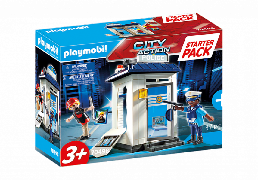 70498 PLAYMOBIL® Starter Pack Policijas postenis, no 3 gadu vecuma