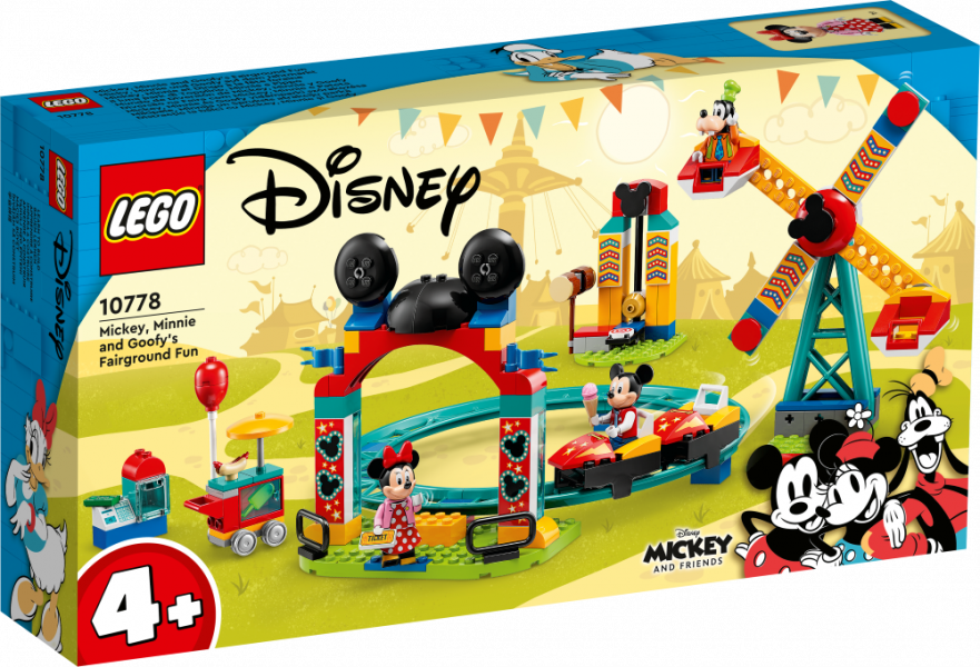 10778 LEGO® Disney Микки, Минни и Гуфи на веселой ярмарке, 4+ лет,модель 2022 года