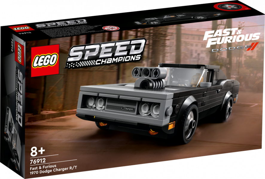 76912 LEGO® Speed Champions Fast & Furious 1970 Dodge Charger R/T, 8+ gadi, 2022. gada modelis