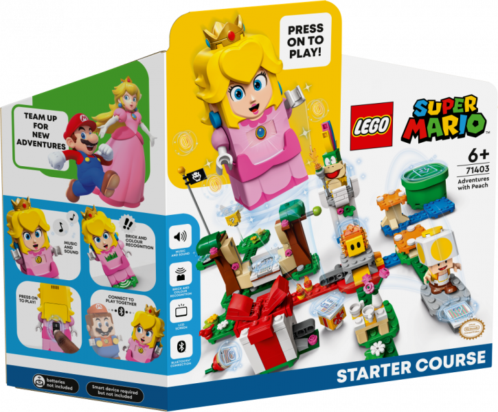 71403 LEGO® Super Mario Piedzīvojumi ar Peach: sākuma maršruts, 6+ лет,модель 2022 года