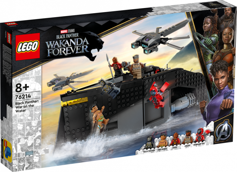 76214 LEGO® Marvel Super Heroes Чёрная Пантера: война на воде, 8+ лет,модель 2022 года