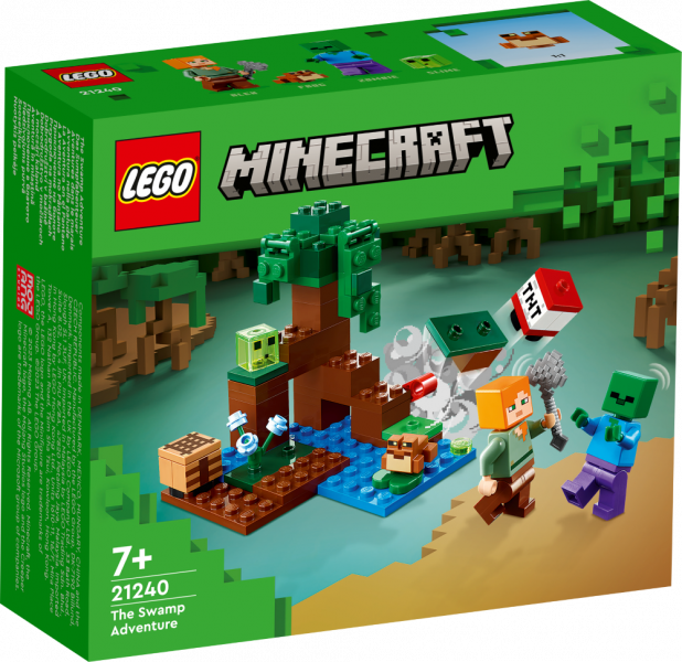 21240 LEGO® Minecraft Приключение на болоте, 7+ лет, модель 2023 года